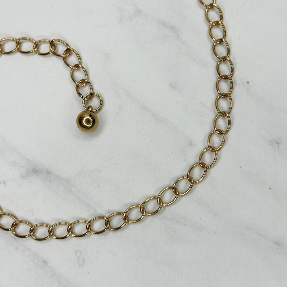 Draped Gold Curb Chain Belt Multi Strand OS ✨